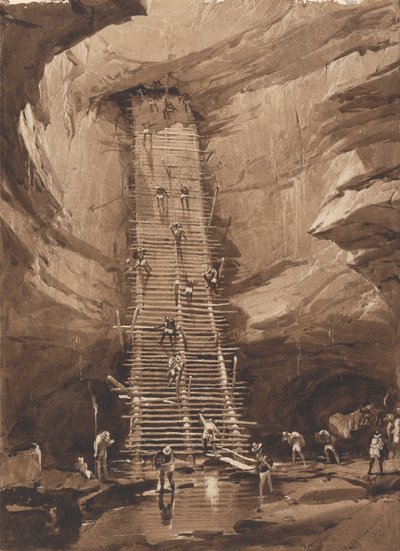 Bron bij Bolonchen, Yucatan door Frederick Catherwood