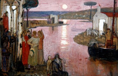 Avondidylle, c.1910 door Frederick Cayley Robinson