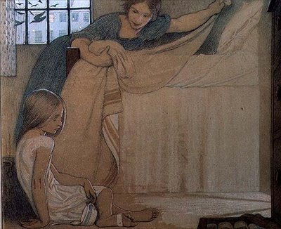 De vondeling door Frederick Cayley Robinson