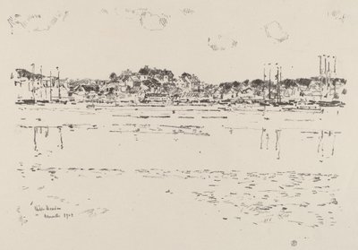 Binnenhaven, ca. 1918 door Frederick Childe Hassam