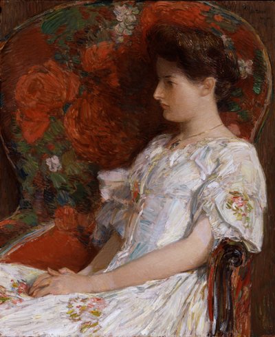 De Victoriaanse stoel door Frederick Childe Hassam