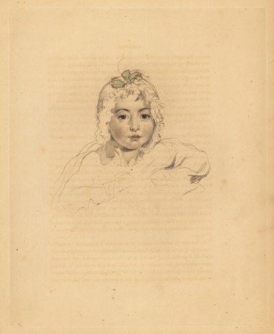 Portret van Mary Isabella Bloxam, nicht van Sir Thomas Lawrence door Frederick Christian Lewis