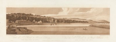 Uitzicht op St. Cloud en Mt. Calvary vanaf Pont de Seve 1802; Plaat 18 uit Uitzichten in Parijs, het Emanuel Volume tracing van de plaat B1981.25.2627 door Frederick Christian Lewis the Elder
