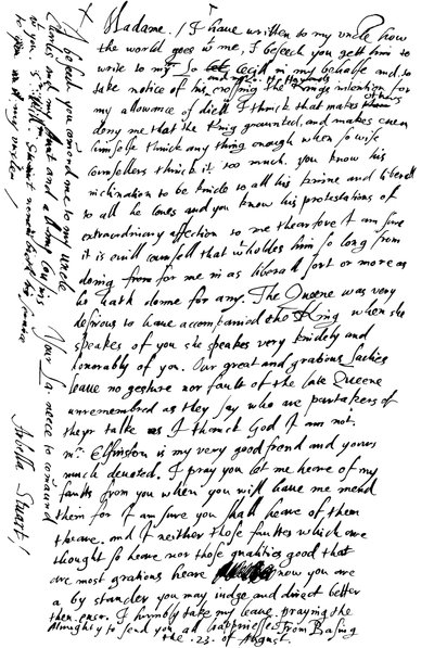 Brief van Arabella Stuart aan de gravin van Shrewsbury, eind 16e - begin 17e eeuw 1865 door Frederick George Netherclift