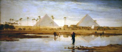 De Voorde naar het Dorp bij de Piramides door Frederick Goodall