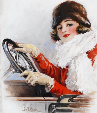 Dorothy Levitt, het snelste meisje op aarde door Frederick Hammersley Ball
