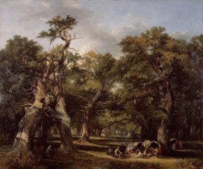 Een bosglade, Arden, Warwickshire, 1845 door Frederick Henry Henshaw