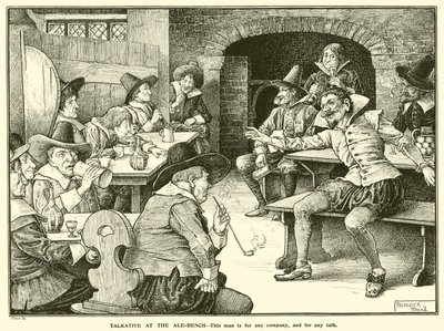 Praatziek bij de kroeg door Frederick Hurten Rhead