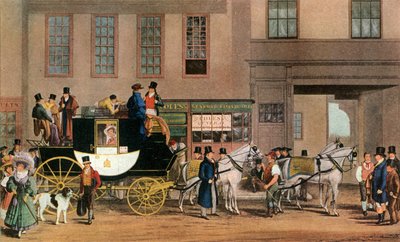 De Blenheim, vertrekkend van het Star Hotel, Oxford door Frederick James Havell