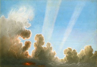 Onweersbui over de Black Country, zonsondergang door Frederick Joseph Butler Lines