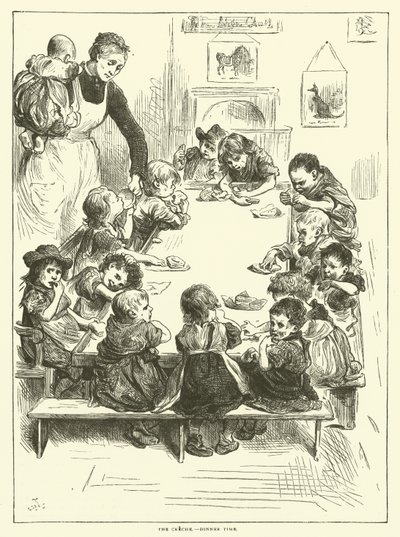 De crèche - etenstijd door Frederick L. Bernard