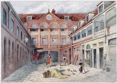 The Blue Boar Inn, Holborn, Londen door Frederick Napoleon Shepherd