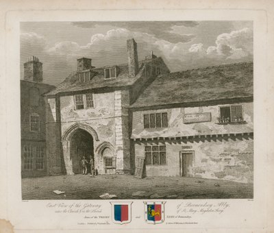 Poort van Bermondsey Abdij door Frederick Nash