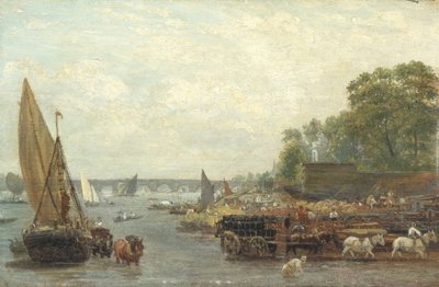 Westminster Bridge, ca. 1820-30 door Frederick Nash