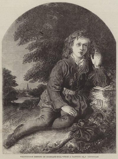 Whittington rustend op Highgate-Hill door Frederick Newenham