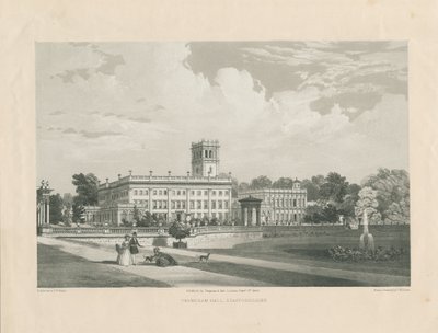 Trentham Hall: lithotint gravure door Frederick William Hulme