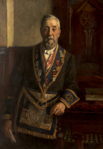 Portret van Henry Lees Hollingworth (Olieverf op doek) door Frederick William Jackson