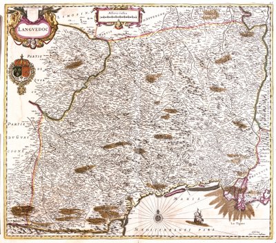 Kaart van Languedoc (Frankrijk) door Frederick de Wit