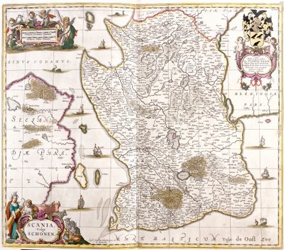 Kaart van Skåne (Zweden) door Frederick de Wit