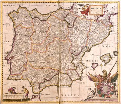 Spanje  Portugal door Frederick de Wit
