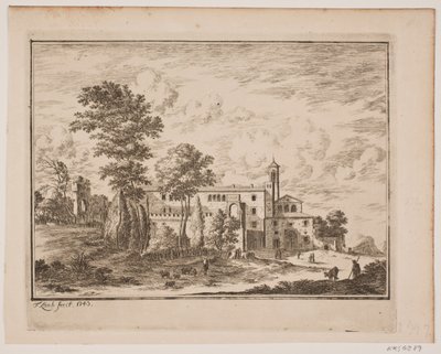Een kloostergebouw midden in een Italiaans dorp door Frederik Laub