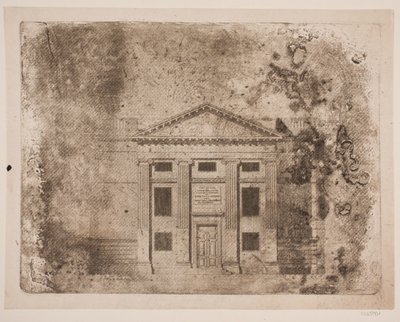 De gevel van het Koninklijk Theater door Frederik Ludvig  Bradt
