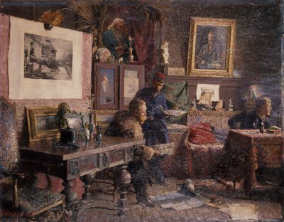 De studio (schilderen) door Fredrik Kolstoe