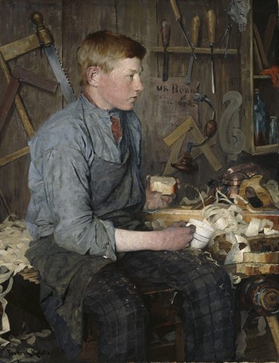 De jonge timmerman door Fredrik Kolstoe