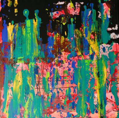 Levendige abstracte figuren door Fredrik Olsen