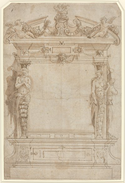 Ontwerp voor een Architectonisch Kader door French 16th Century