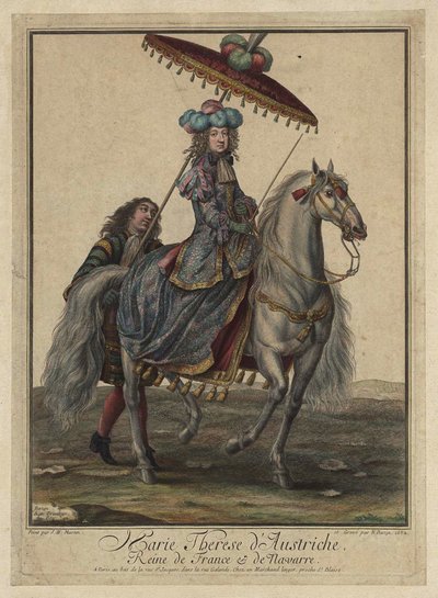 Maria Theresa van Spanje 1638-1683, koningin-gemalin van Frankrijk en Navarra, 1682 door French Master