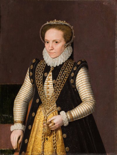 Portret van een onbekende Franse edelvrouw, 1560 door French Master