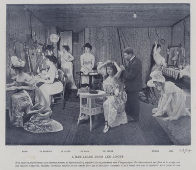 Actrices in de kleedkamers van het Théâtre des Variétés, Parijs door French Photographer