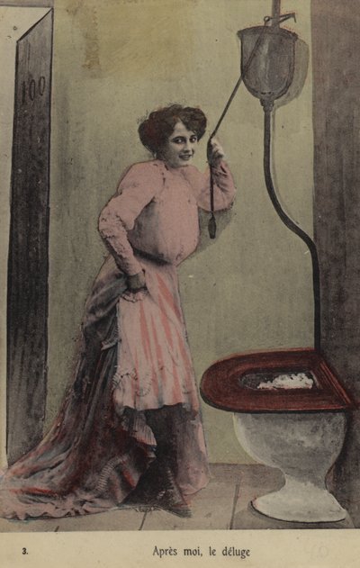 Apres Moi, Le Deluge; Meisje in toilet door French Photographer