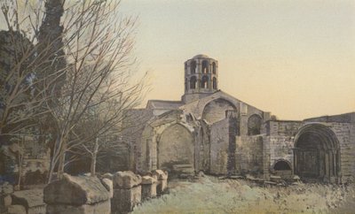 Arles, Les Alyscamps, Sint-Honorat kerk door French Photographer