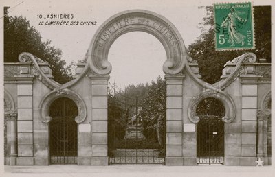 Asnieres, de hondenbegraafplaats door French Photographer