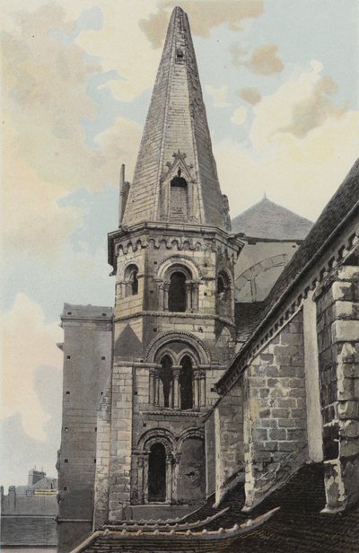 Auxerre, Sint-Eusebeskerk, uitzicht NW (voor restauratie) door French Photographer