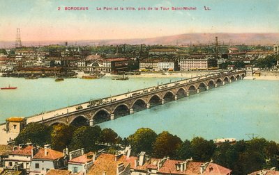 Bordeaux, De Brug, De Stad door French Photographer