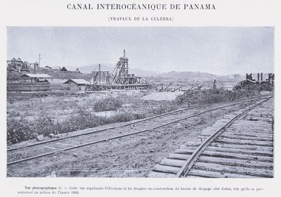 Interoceanisch Kanaal van Panama, Werkzaamheden bij de Culebra door French Photographer