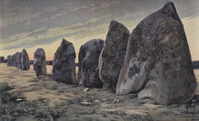 Carnac, Rijen van Kerlescan door French Photographer