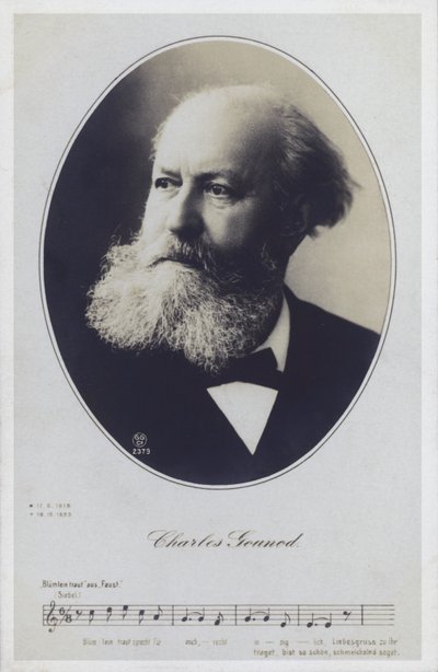 Charles Gounod, Franse pianist en componist (zw/w foto) door French Photographer