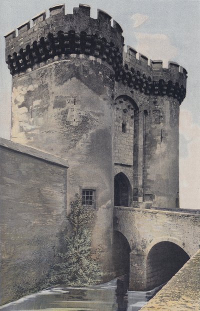 Chartres, Porte Guillaume, Buitenaanzicht van de stad door French Photographer