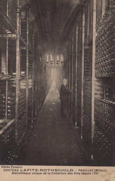 Chateau Lafite-Rothschild, Pauillac, Medoc, Bibliotheek van wijncollectie sinds 1797 door French Photographer