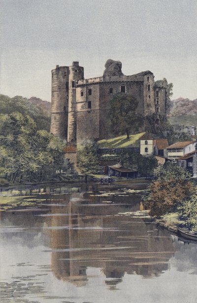 Clisson, Kasteel, uitzicht vanaf het viaduct door French Photographer
