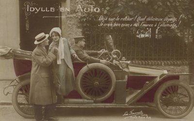 Stel met een auto door French Photographer