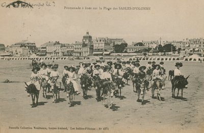 Ezelritten op het strand van Les Sables-d