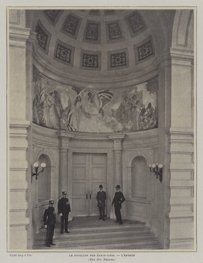 Ingang van het Amerikaanse paviljoen, Exposition Universelle 1900, Parijs door French Photographer