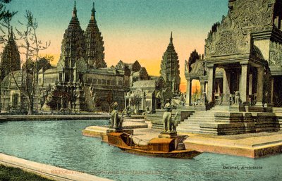 Koloniale Tentoonstelling van Marseille, Paleis van Indo-China door French Photographer
