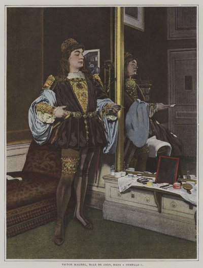 Franse bariton Victor Maurel als Iago in Giuseppe Verdi