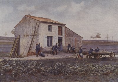 Franse infanterie op manoeuvres door French Photographer